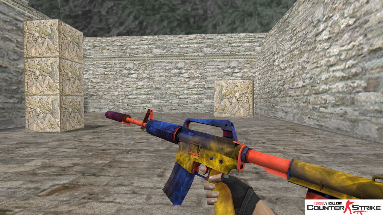 Модель HD M4A1-S «Marble Fade» для CS 1.6