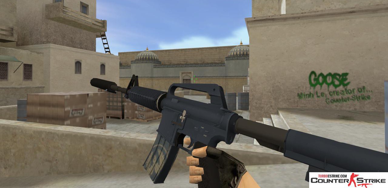 Модель HD M4A1-S «Страж» с анимацией осмотра для CS 1.6