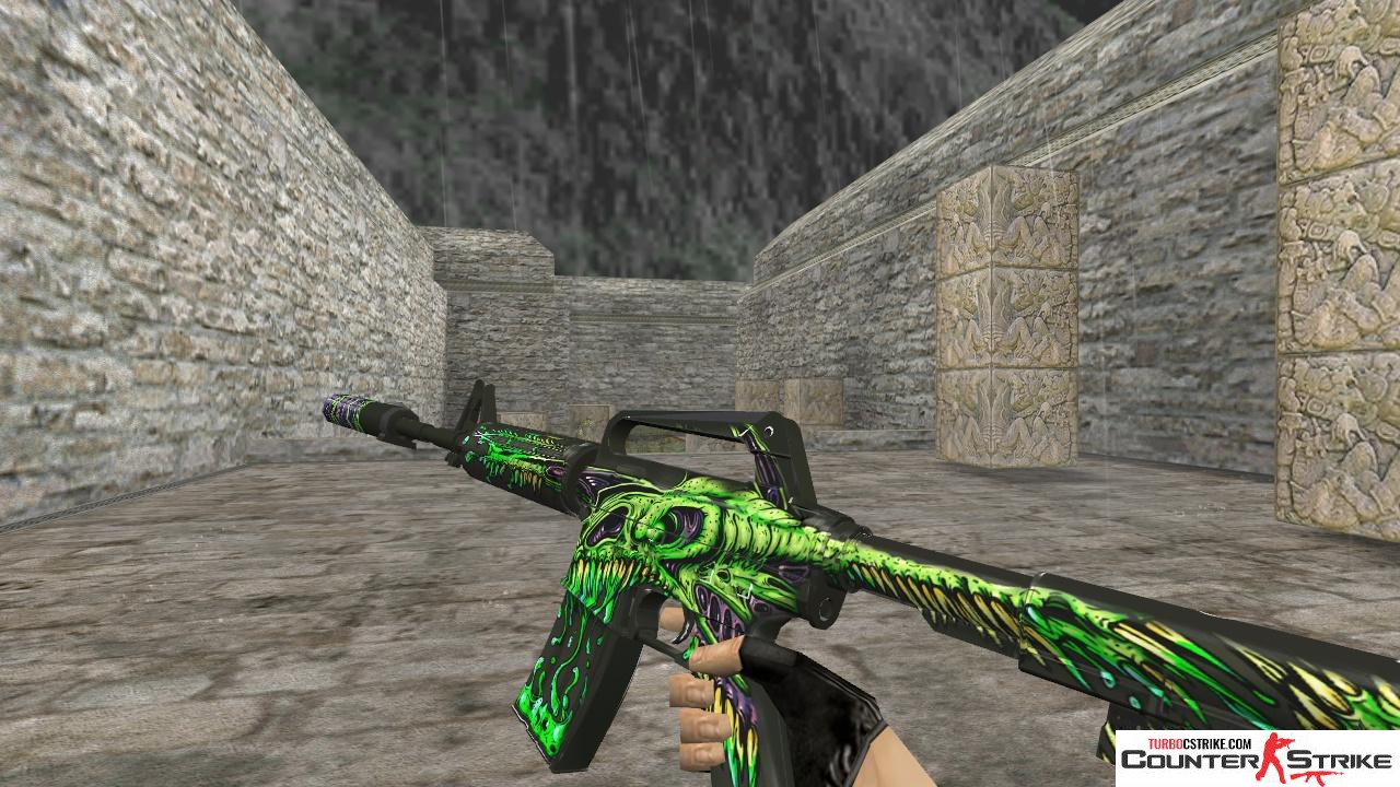 Модель HD M4A1-S «Toxicator» с анимацией осмотра для CS 1.6