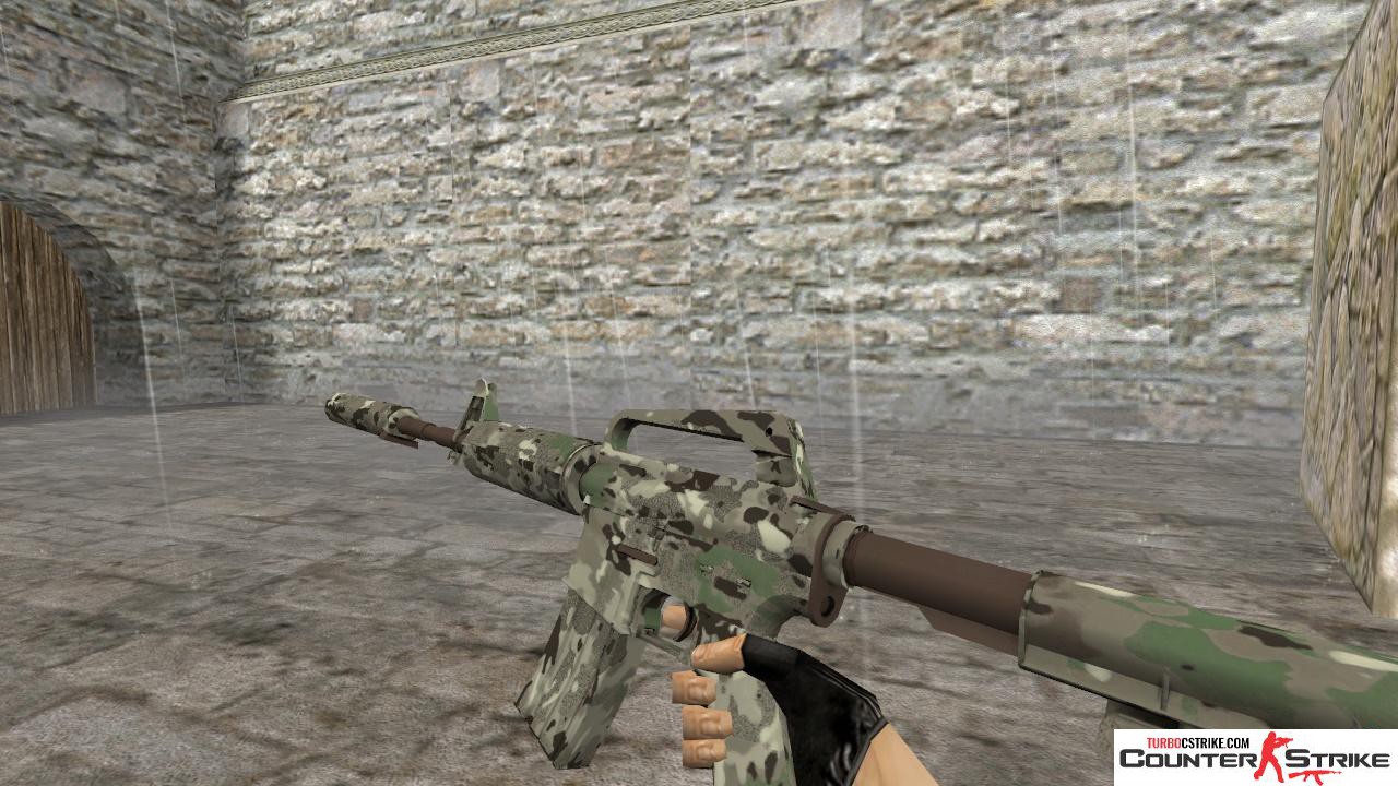 Модель HD M4A1-S «VariCamo» с анимацией осмотра для CS 1.6