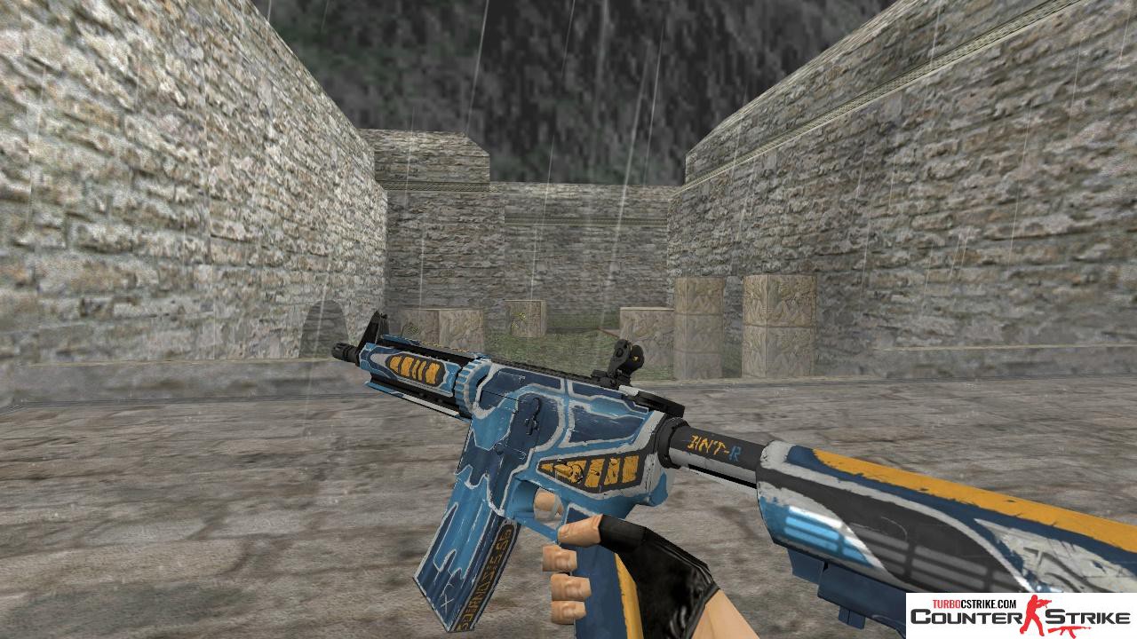 Модель HD M4A4 «Bounty Hunter» с анимацией осмотра для CS 1.6