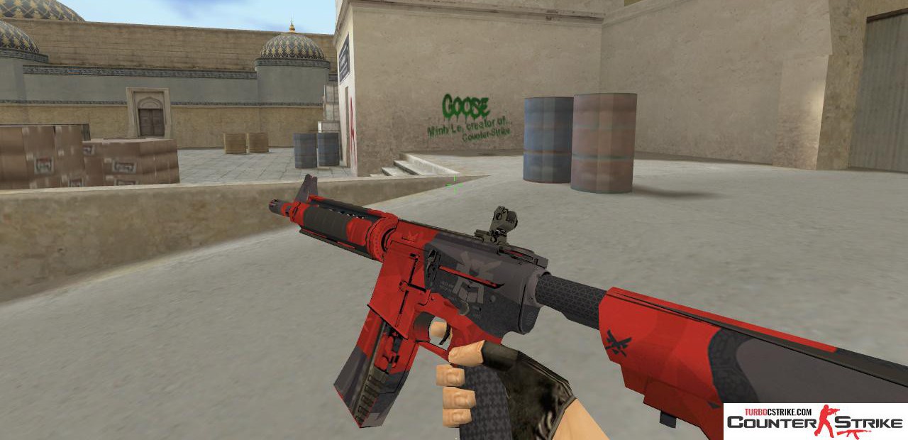 Модель HD M4A4 «Evil Daimyo» с анимацией осмотра для CS 1.6