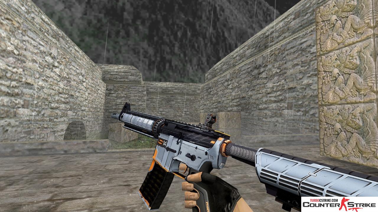 Модель HD M4A4 «Phantom» с анимацией осмотра для CS 1.6