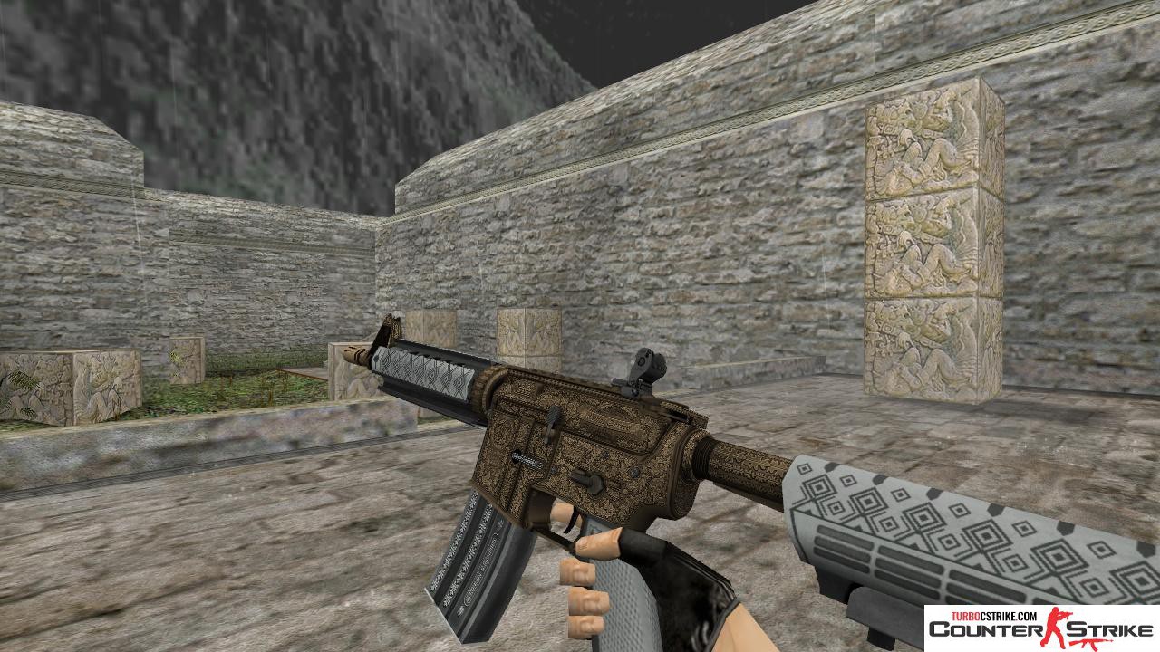Модель HD M4A4 «Royal Paladin» с анимацией осмотра для CS 1.6