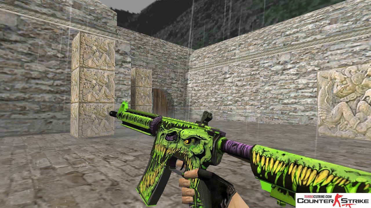 Модель HD M4A4 «Toxicator» с анимацией осмотра для CS 1.6