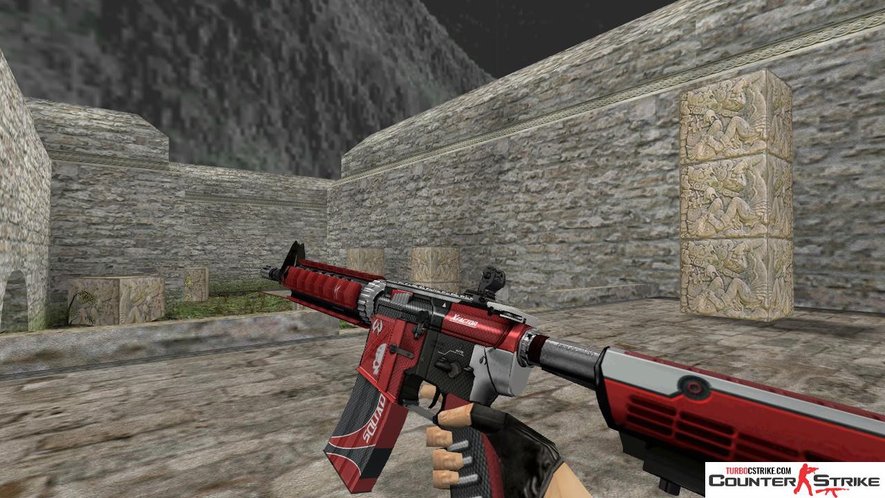 Модель HD M4A4 «X-Factor» с анимацией осмотра для CS 1.6