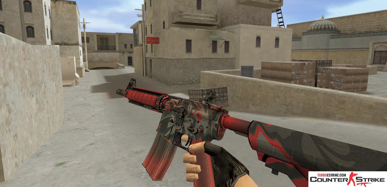 Модель M4A4 «Urban Assault» с анимацией осмотра для CS 1.6