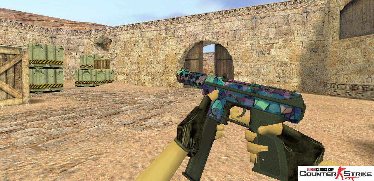 Модель Tec-9 «Cubes World» с анимацией осмотра для CS 1.6