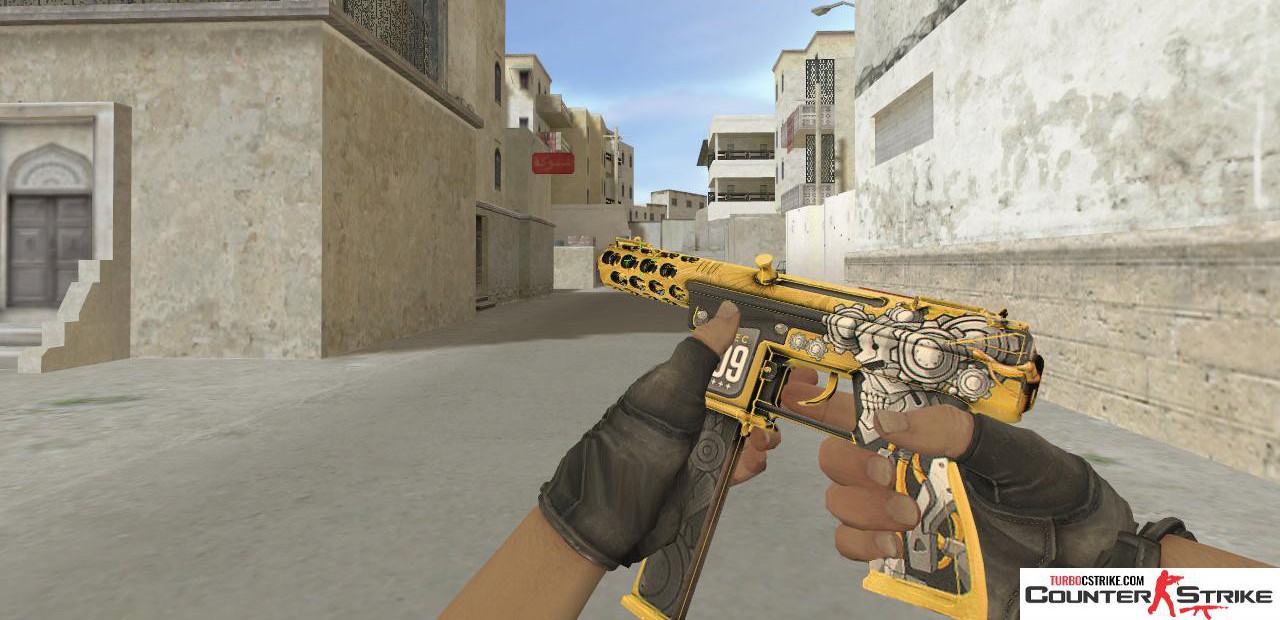 Модель Tec-9 «Cybernetik» с анимацией осмотра для CS 1.6