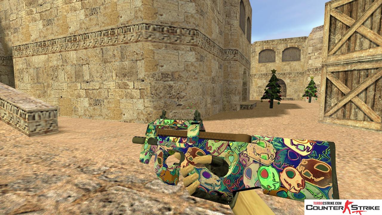 Модель HD P90 «Dby Kitty» с анимацией осмотра для CS 1.6