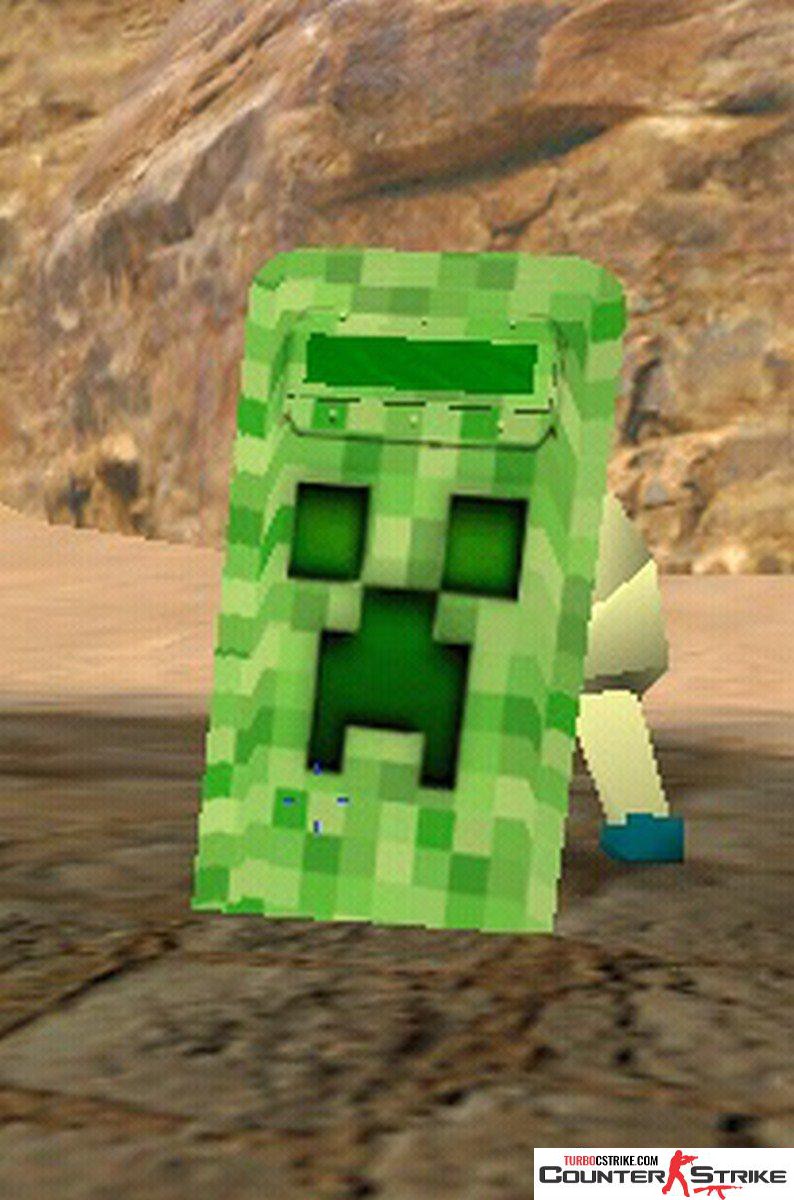 Модель щита «Minecraft крипер» для CS 1.6