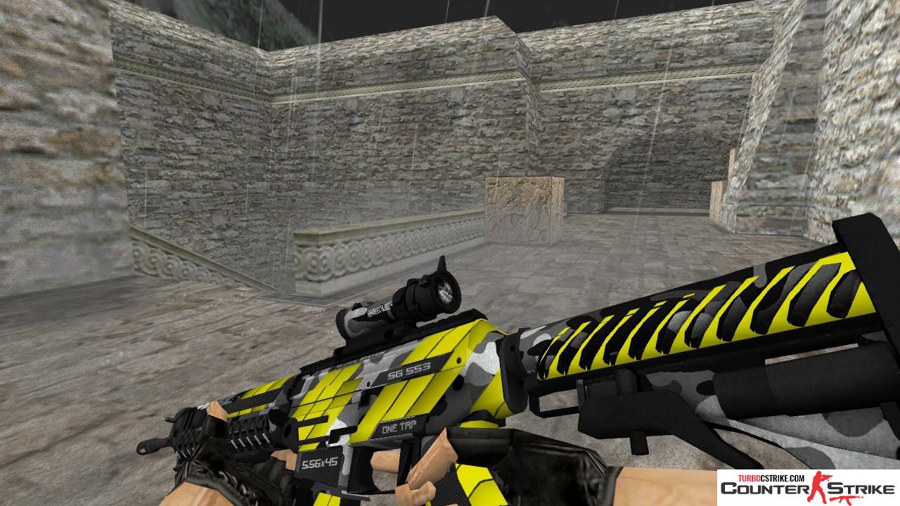 Модель HD SG 553 «Neural» с анимацией осмотра для CS 1.6