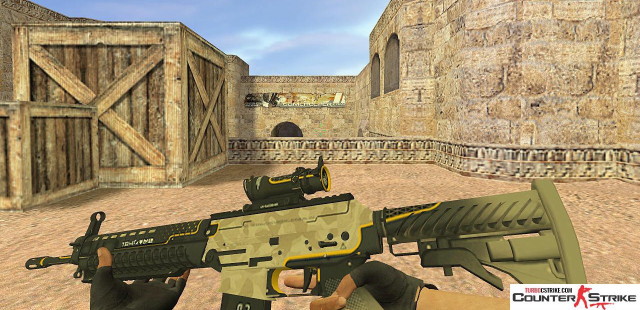 Модель SG 553 «Triarch» с анимацией осмотра для CS 1.6