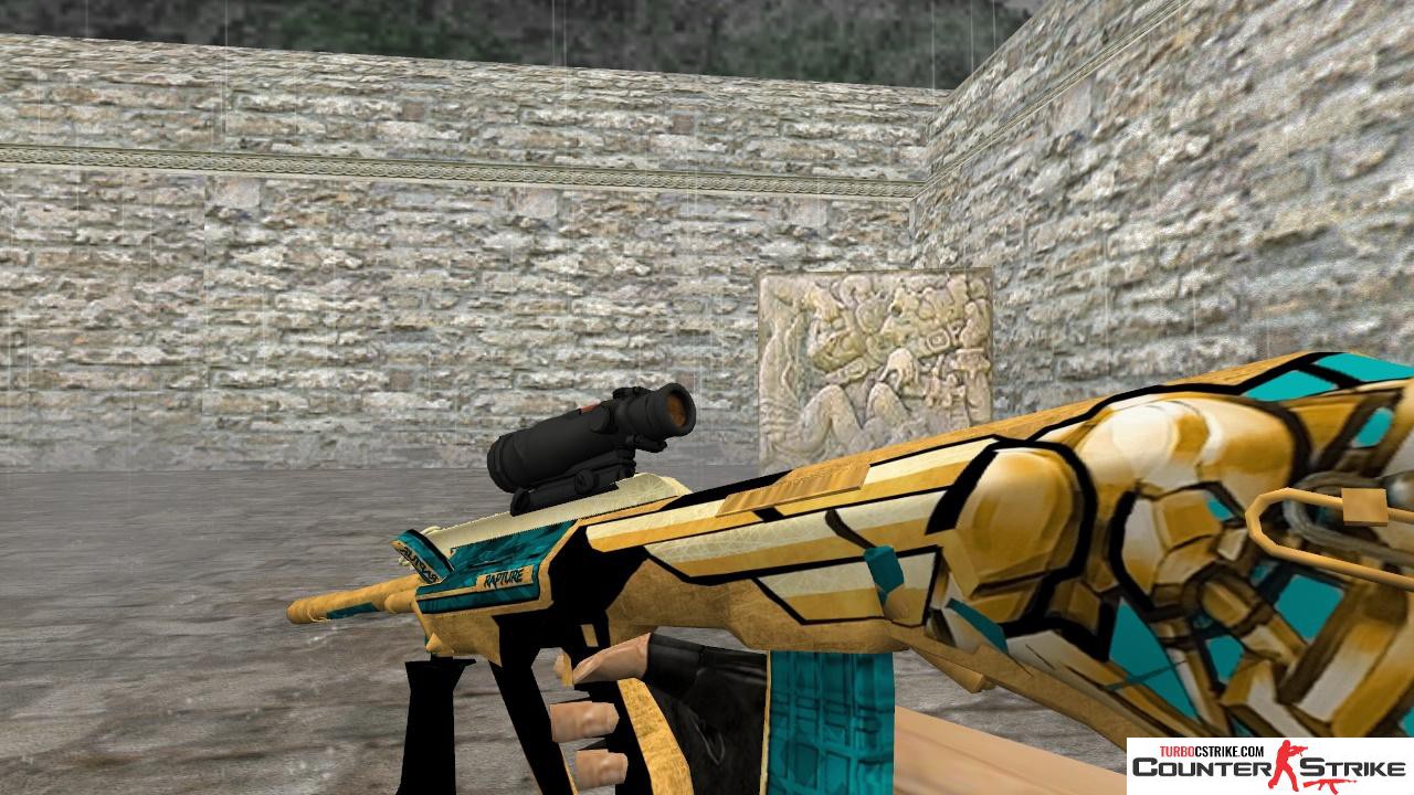 Модель HD AUG «Deco» с анимацией осмотра для CS 1.6