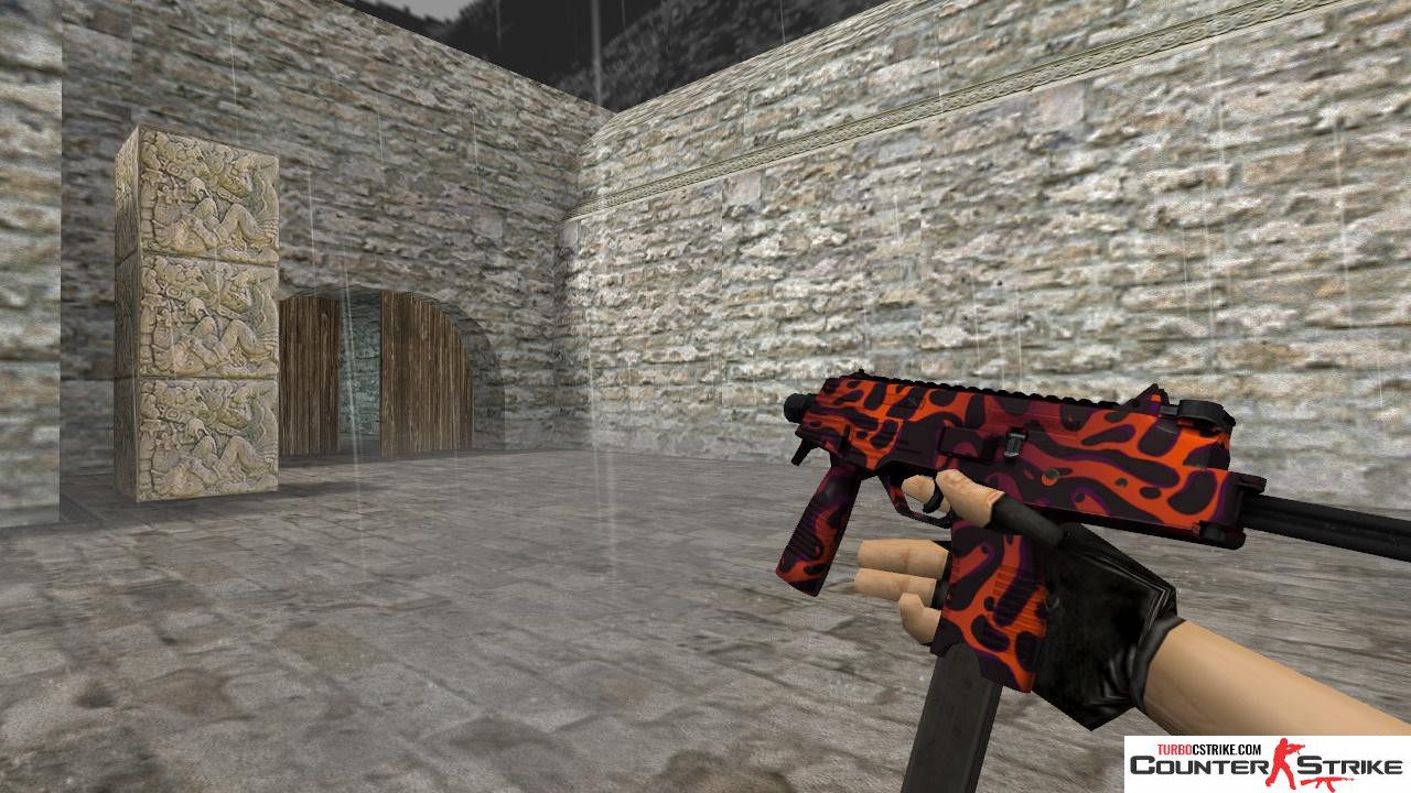 Модель HD MP9 «Ruby Poison» с анимацией осмотра для CS 1.6