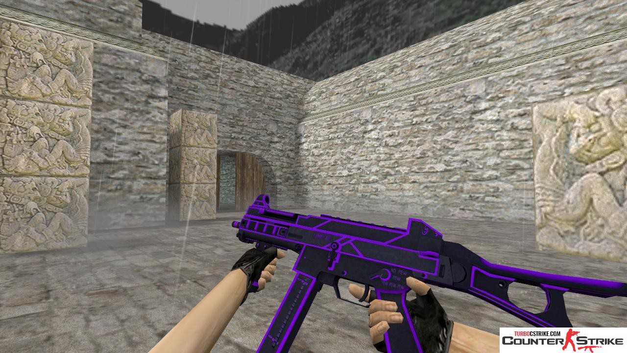 Модель HD UMP-45 «Bee Sting Purple» для CS 1.6