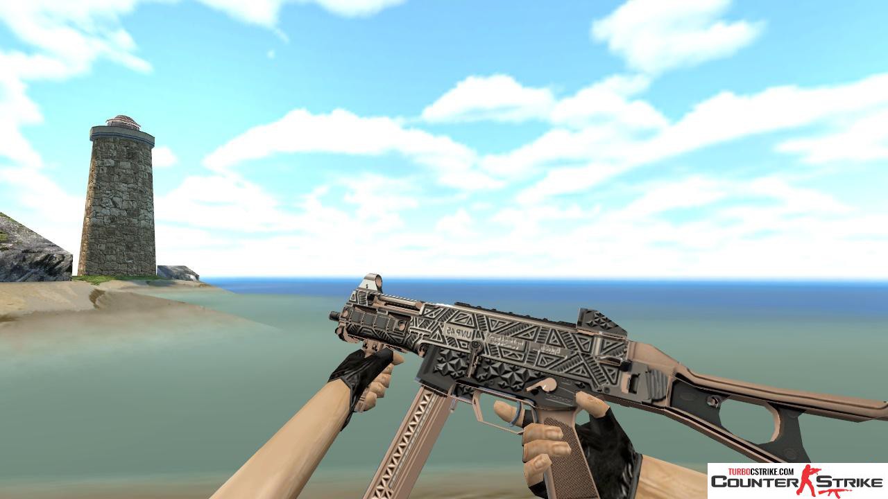 Модель HD UMP-45 «Tred» с анимацией осмотра для CS 1.6
