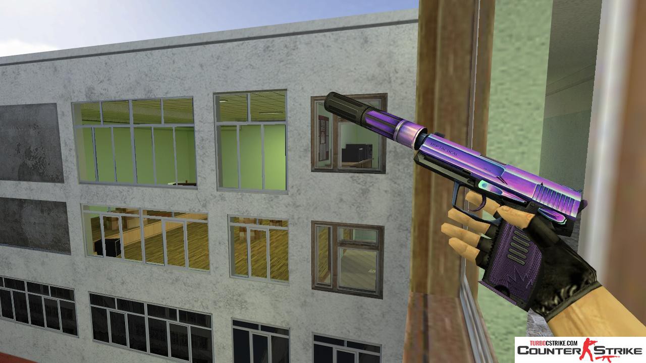 Модель HD USP «Burnished» с анимацией осмотра для CS 1.6