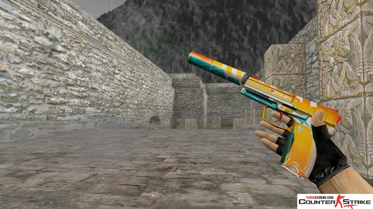 Модель HD USP «Crush» с анимацией осмотра для CS 1.6