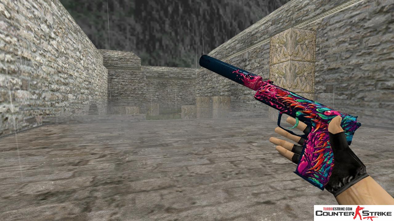 Модель HD USP «Hyper Beast» с анимацией осмотра для CS 1.6