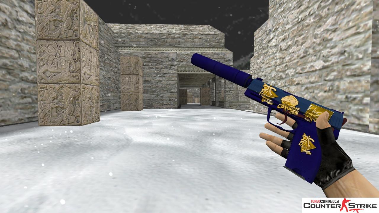 Модель HD USP «Royal Blue» с наклейками для CS 1.6