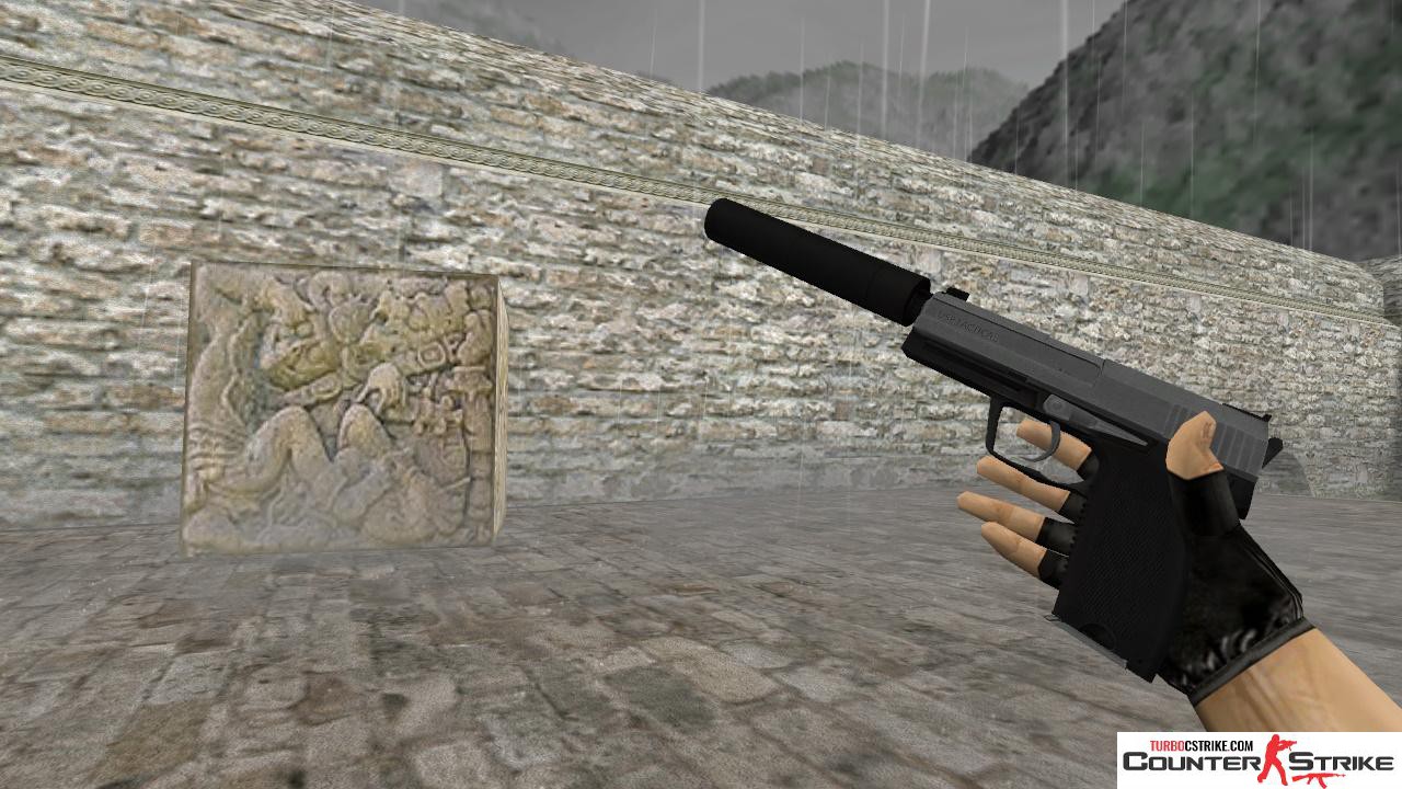 Модель HD USP «Stainless» с анимацией осмотра для CS 1.6