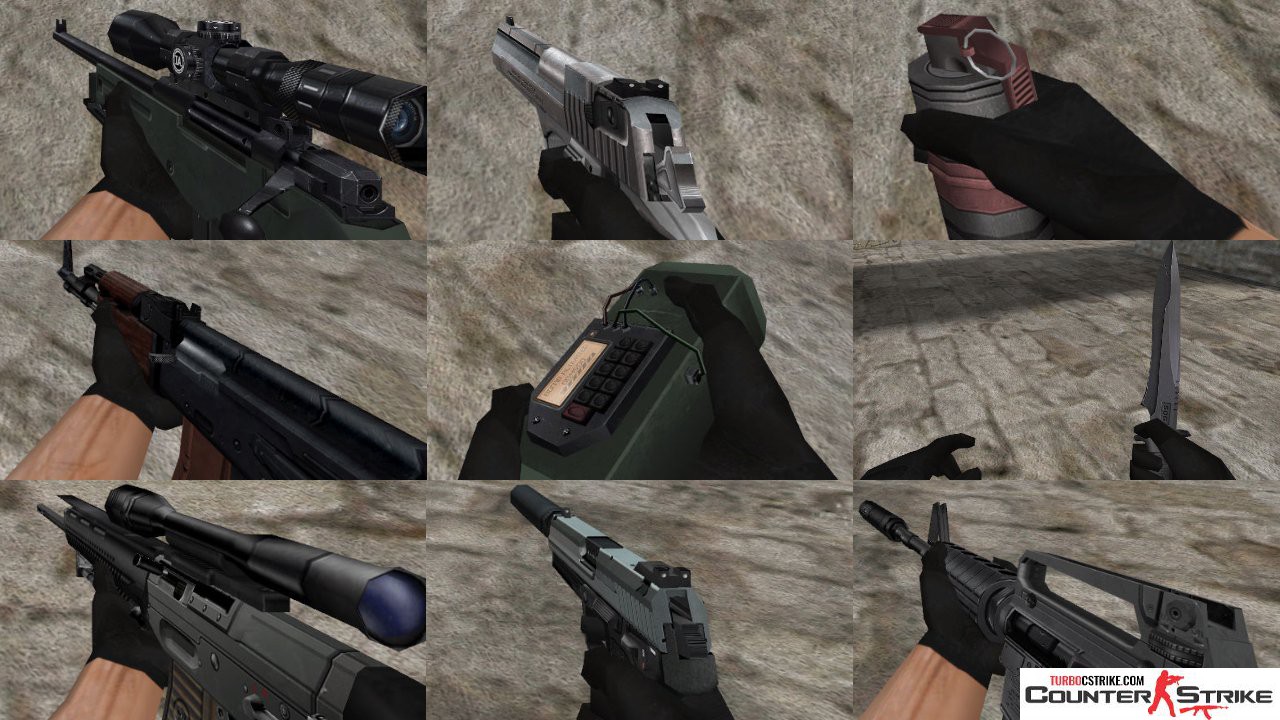 Пак HD моделей оружия для CS 1.6