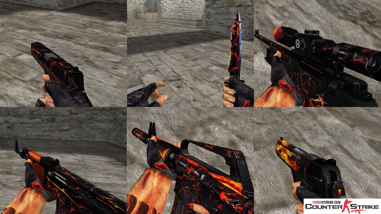 Пак моделей оружия «Лава» для CS 1.6